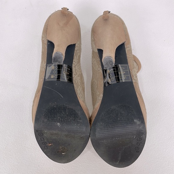 BEBE lace tan high heels - Picture 6 of 7
